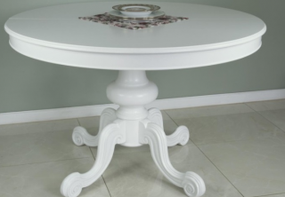 Jídelní stůl 120 cm v bílé barvě